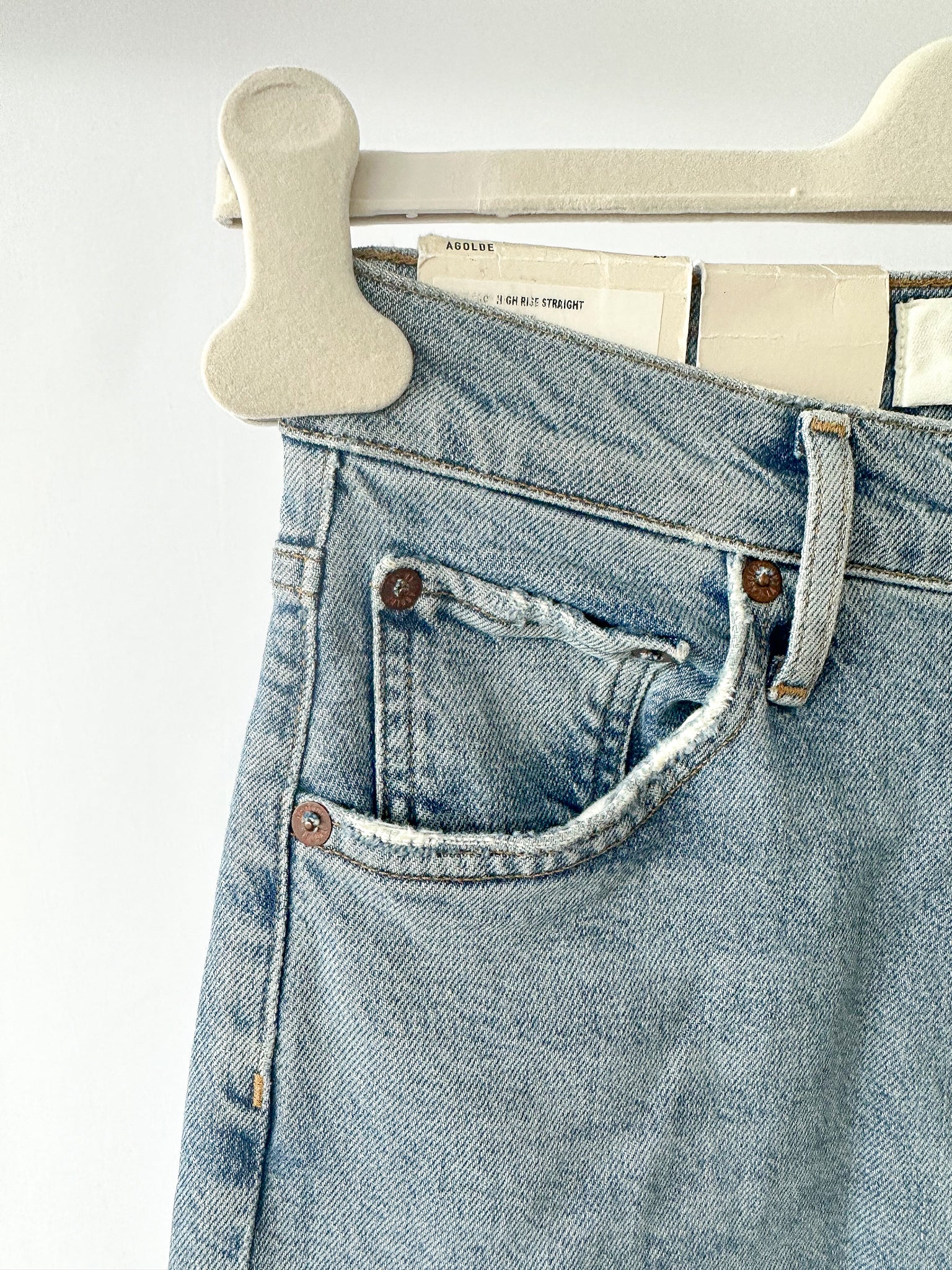 Agolde Riley High Rise Straight Crop Jeans