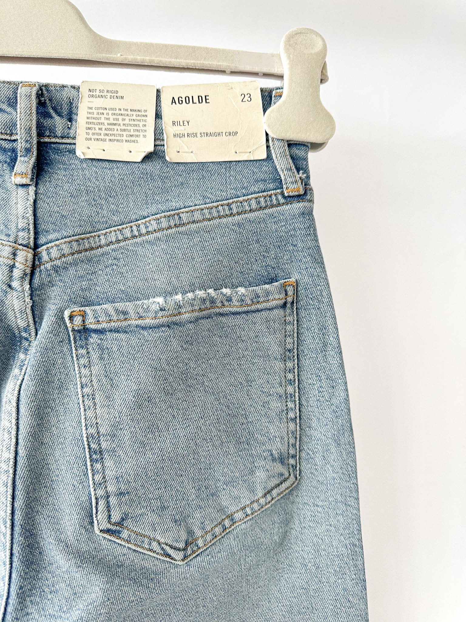 Agolde Riley High Rise Straight Crop Jeans