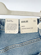 Agolde Riley High Rise Straight Crop Jeans