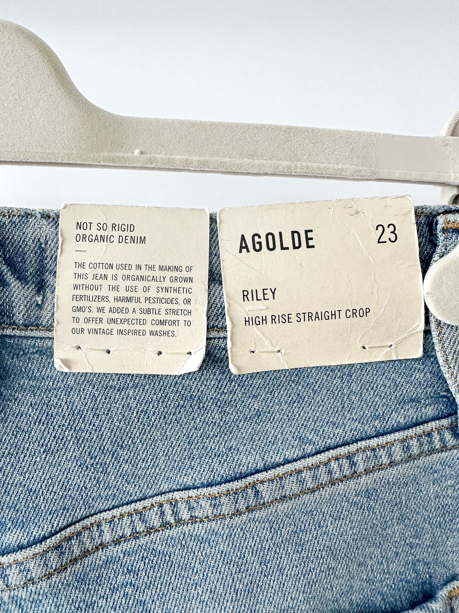 Agolde Riley High Rise Straight Crop Jeans