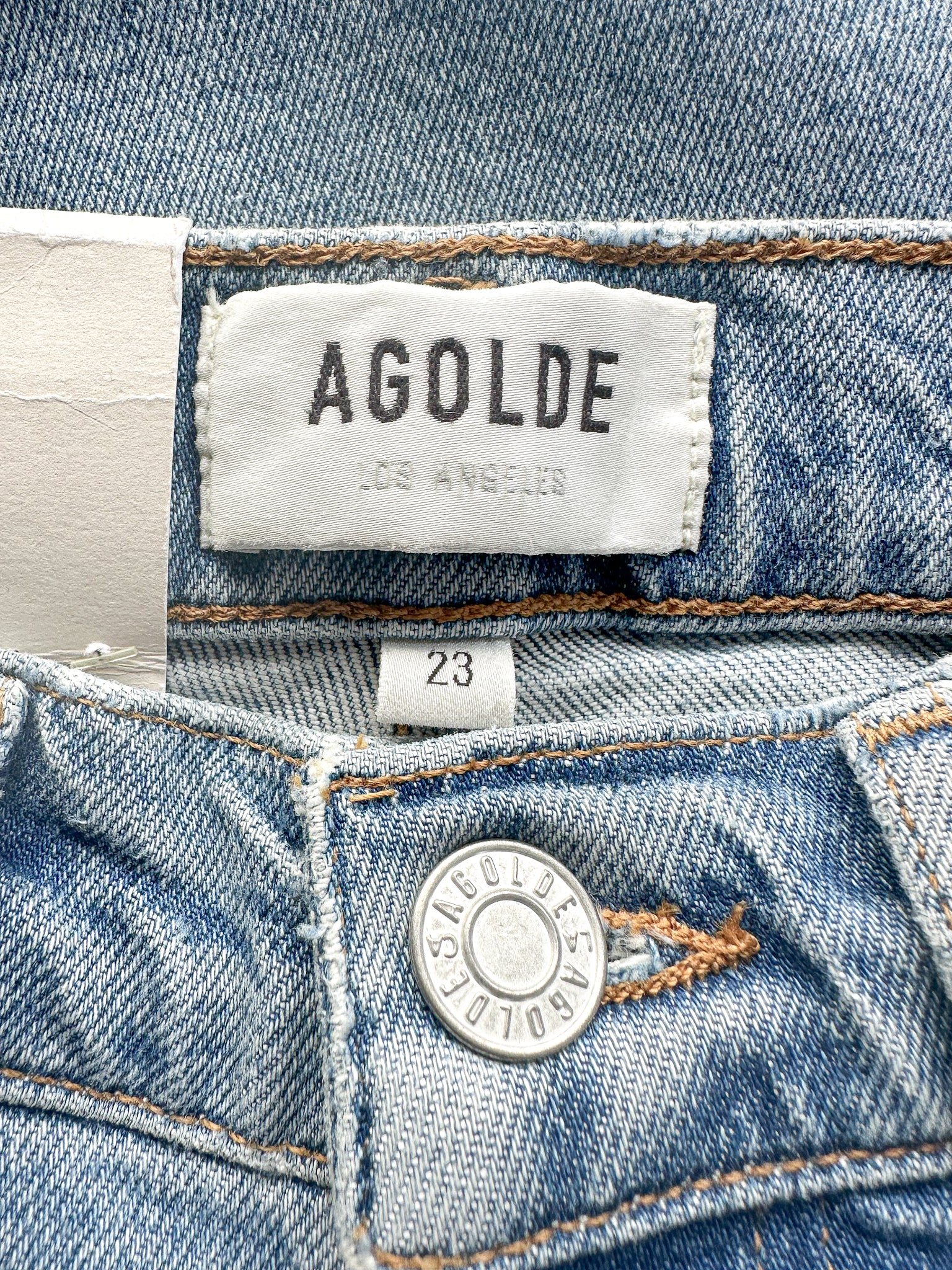 Agolde Riley High Rise Straight Crop Jeans
