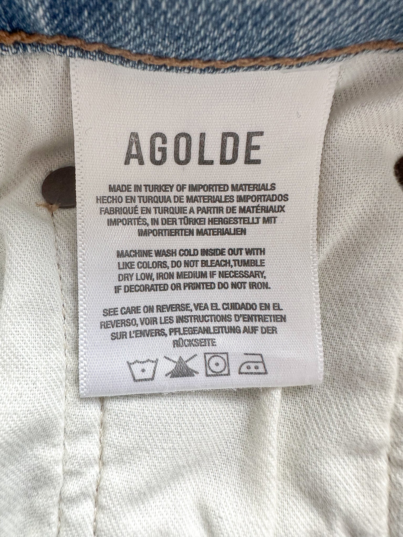 Agolde Riley High Rise Straight Crop Jeans