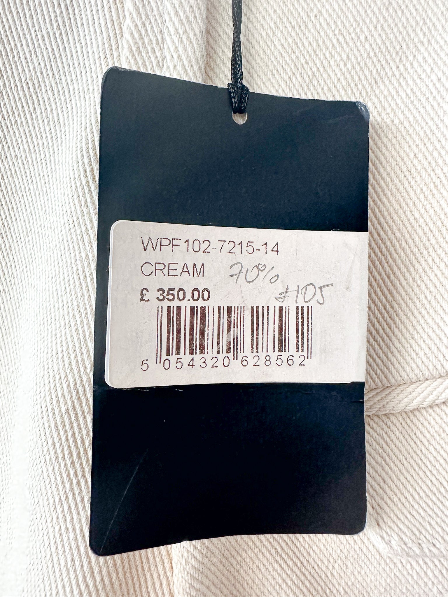 Pringle Of Scotland Cream Pocket Detail Woven Wide Leg Trousers