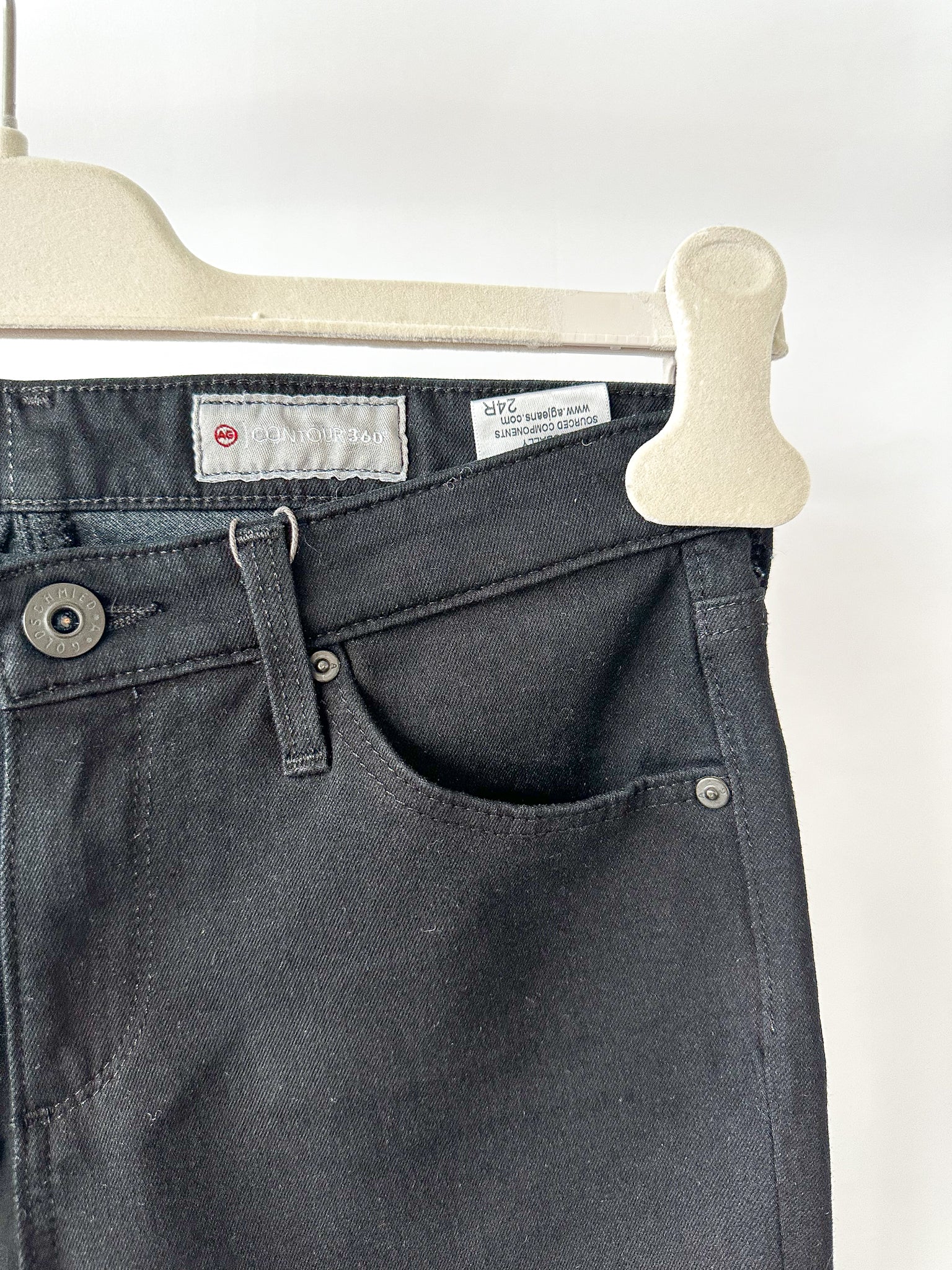 AG Jeans Prima Black Skinny Cigraette Leg Jeans