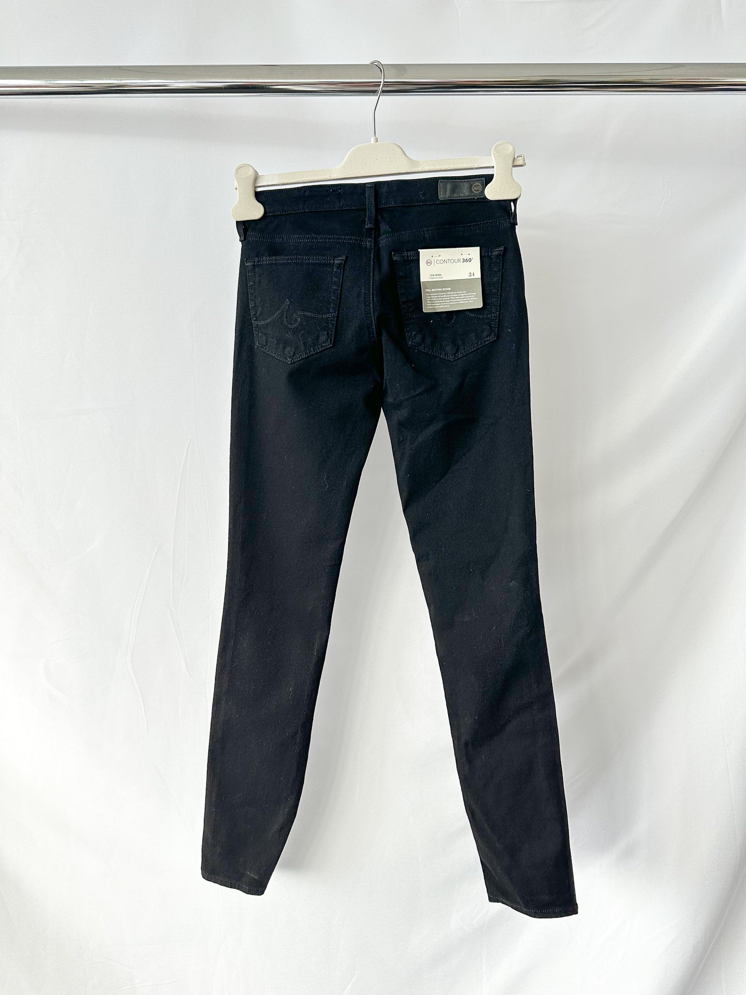 AG Jeans Prima Black Skinny Cigraette Leg Jeans