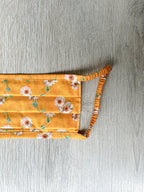 The Vampire's Wife YellowThe Cotton Daisy Liberty Fabric Floral Print Face Mask - House Of Huntington