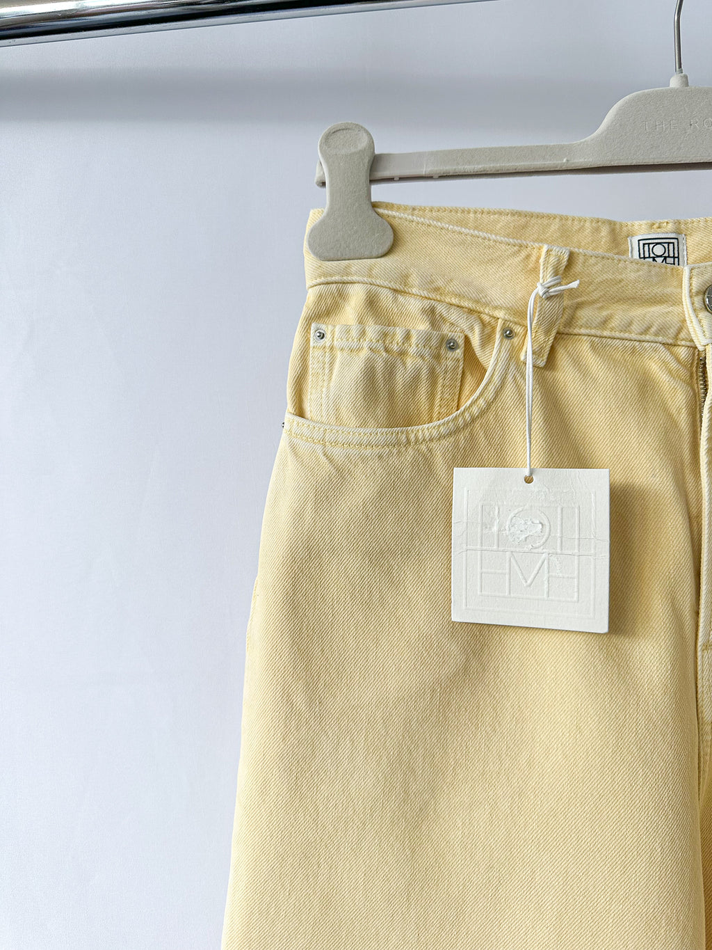 Toteme Yellow Tapered Leg Organic Cotton Denim Jeans