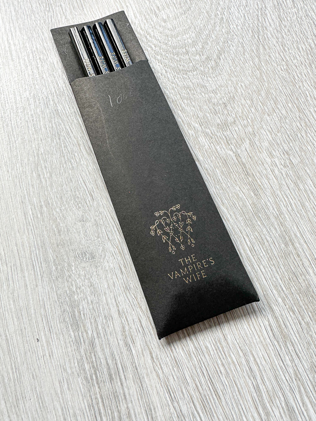 The Vampire's Wife Branded Set Of Black Pencils Vampire Things By Susie Cave - House Of Huntington