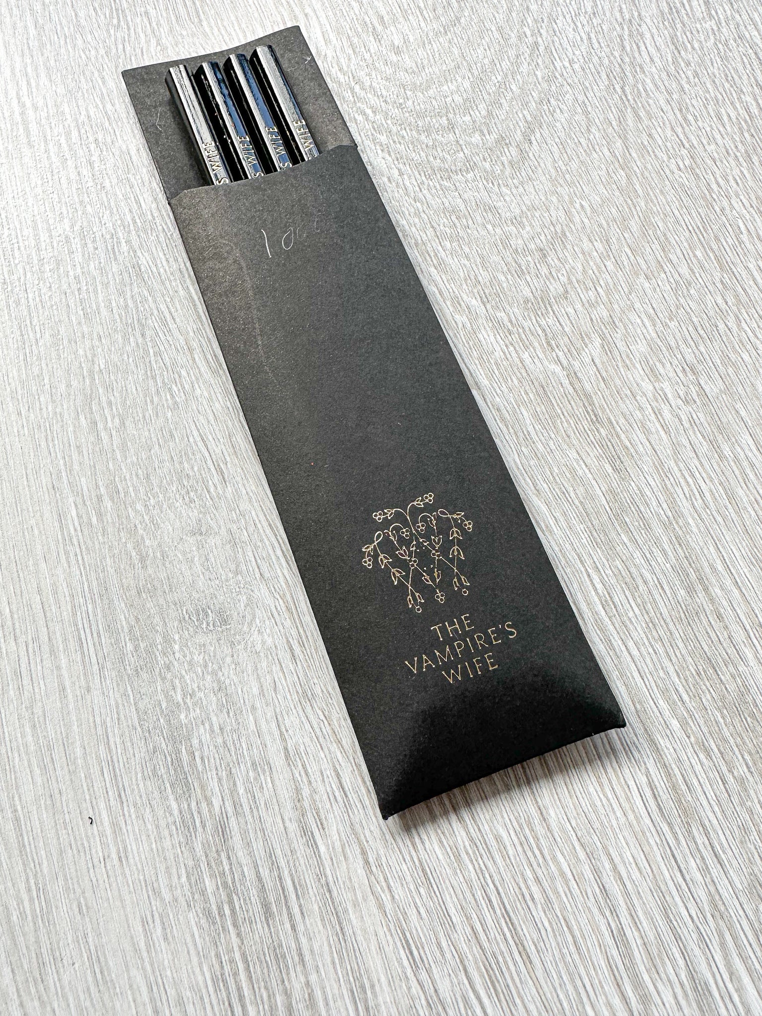 The Vampire's Wife Branded Set Of Black Pencils Vampire Things By Susie Cave - House Of Huntington