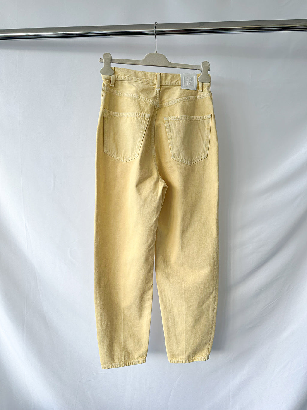 Toteme Yellow Tapered Leg Organic Cotton Denim Jeans