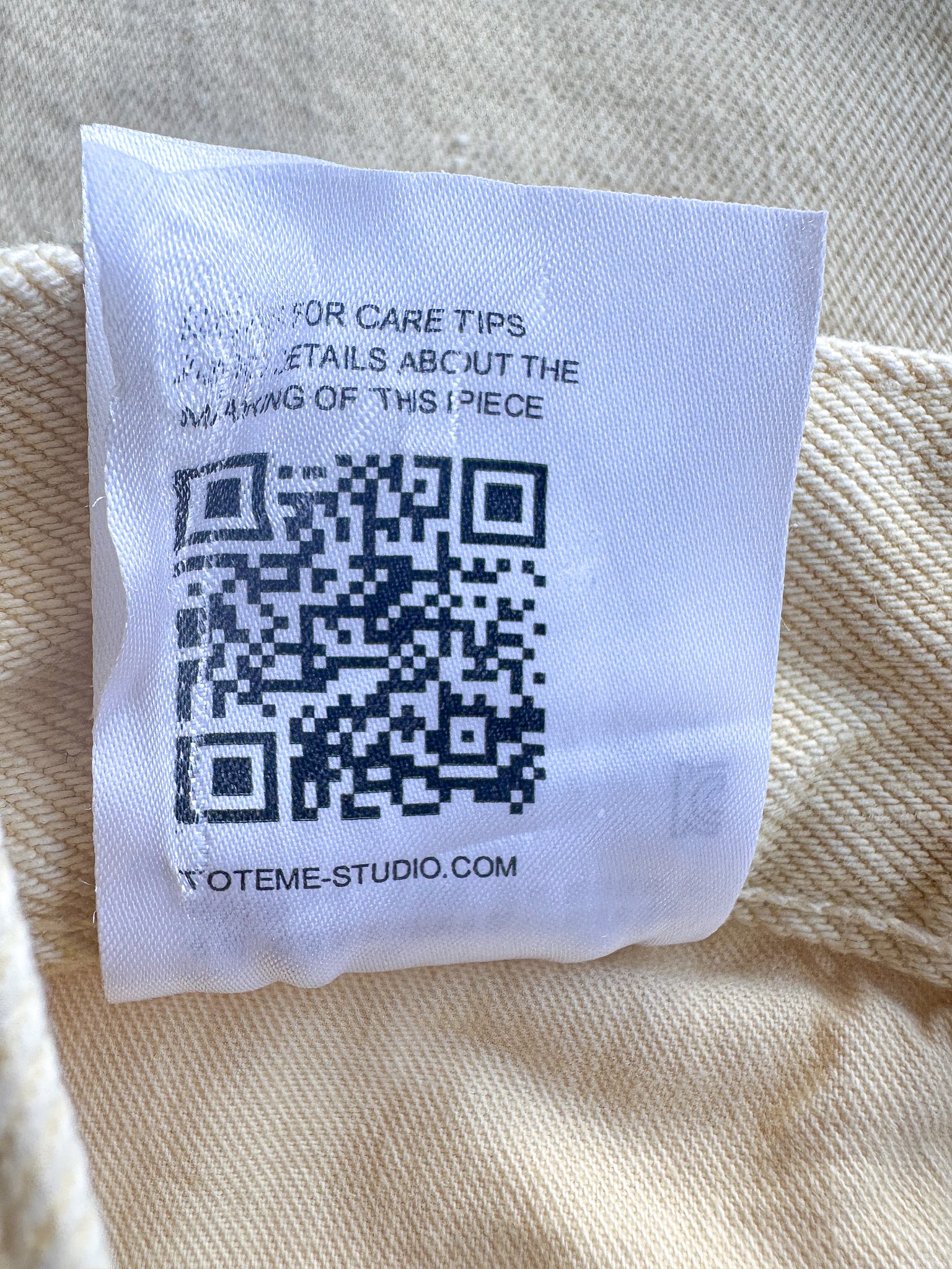 Toteme Yellow Tapered Leg Organic Cotton Denim Jeans