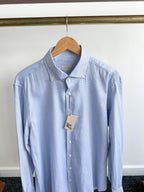 Cifonelli Blue Small Dotted Formal Shirt - House Of Huntington