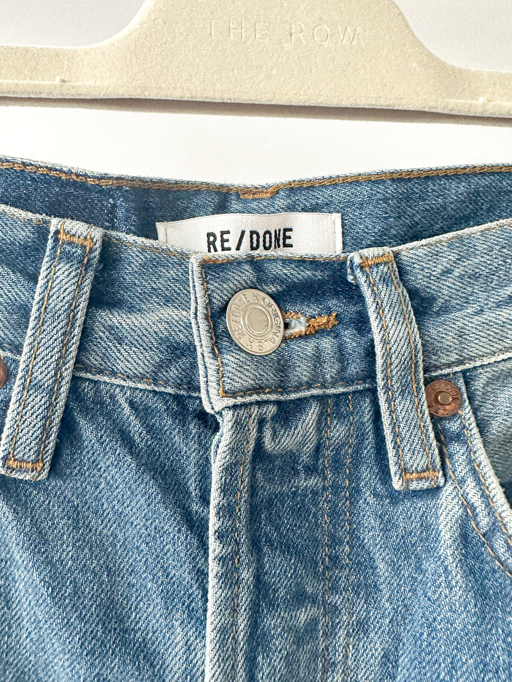 Re/Done Blue Denim '70s Stove Pipe Straight Jeans