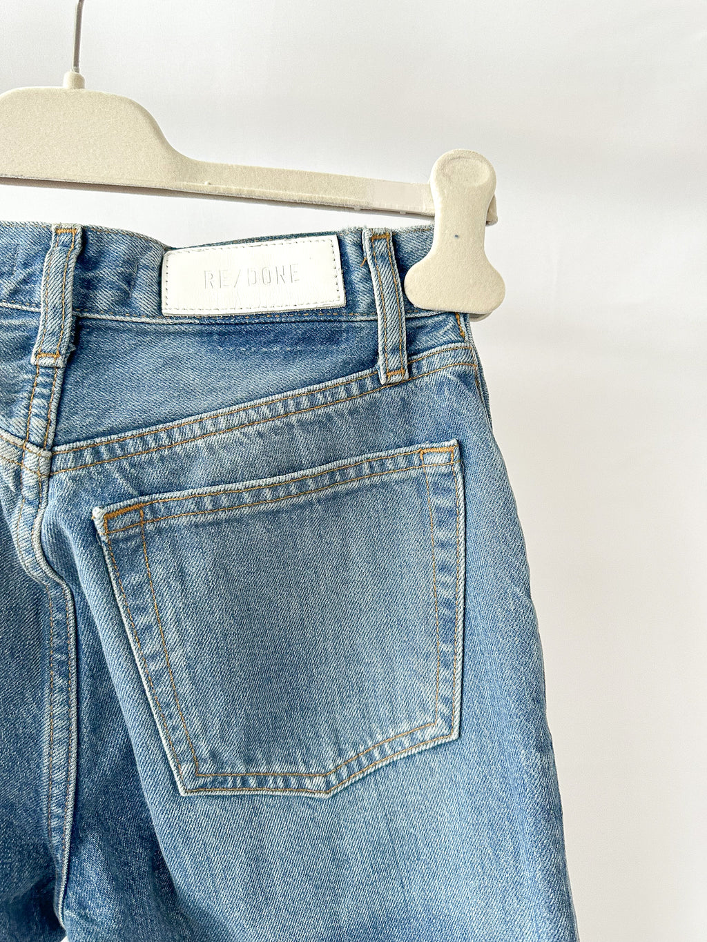 Re/Done Blue Denim '70s Stove Pipe Straight Jeans