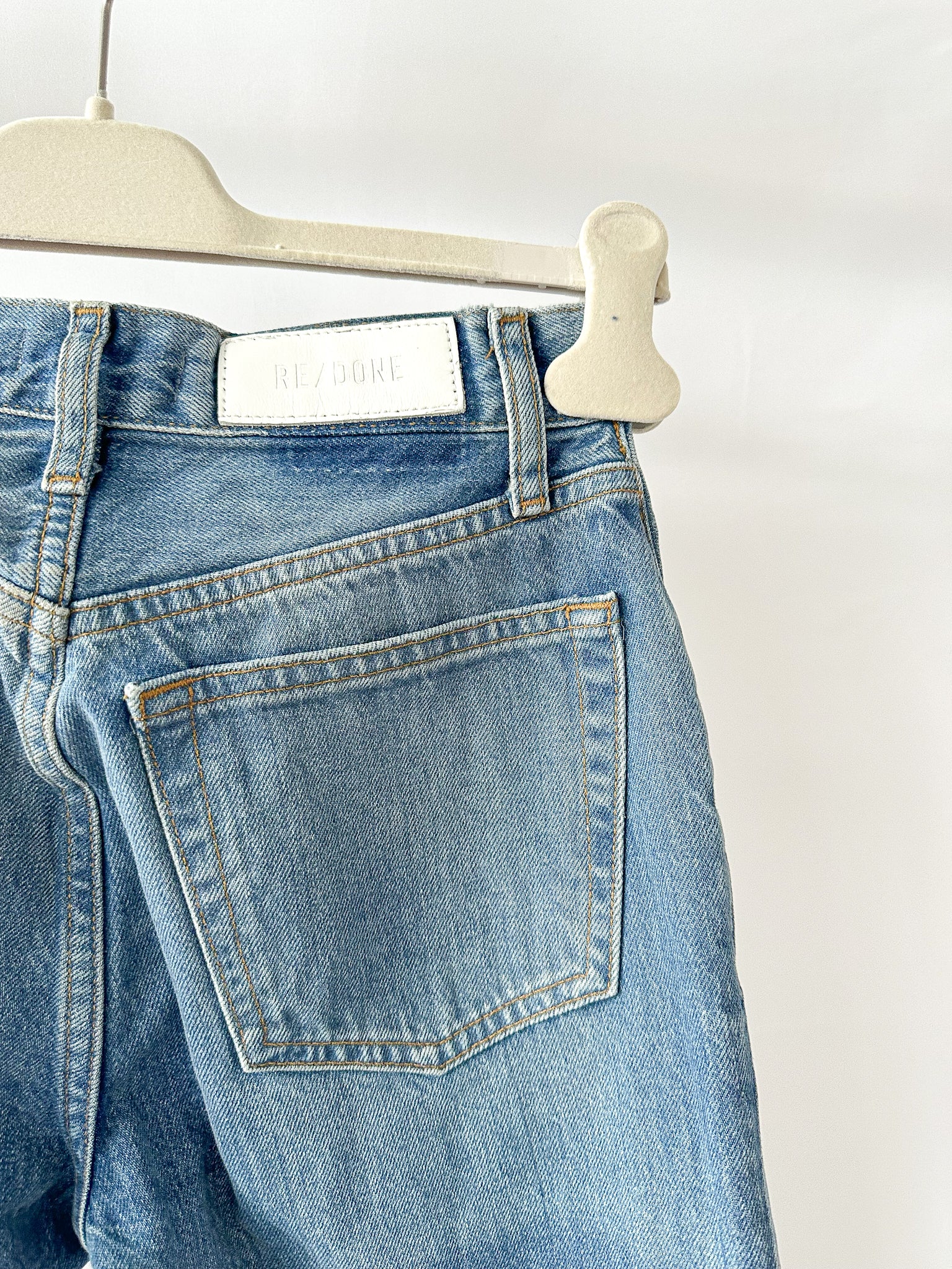 Re/Done Blue Denim '70s Stove Pipe Straight Jeans
