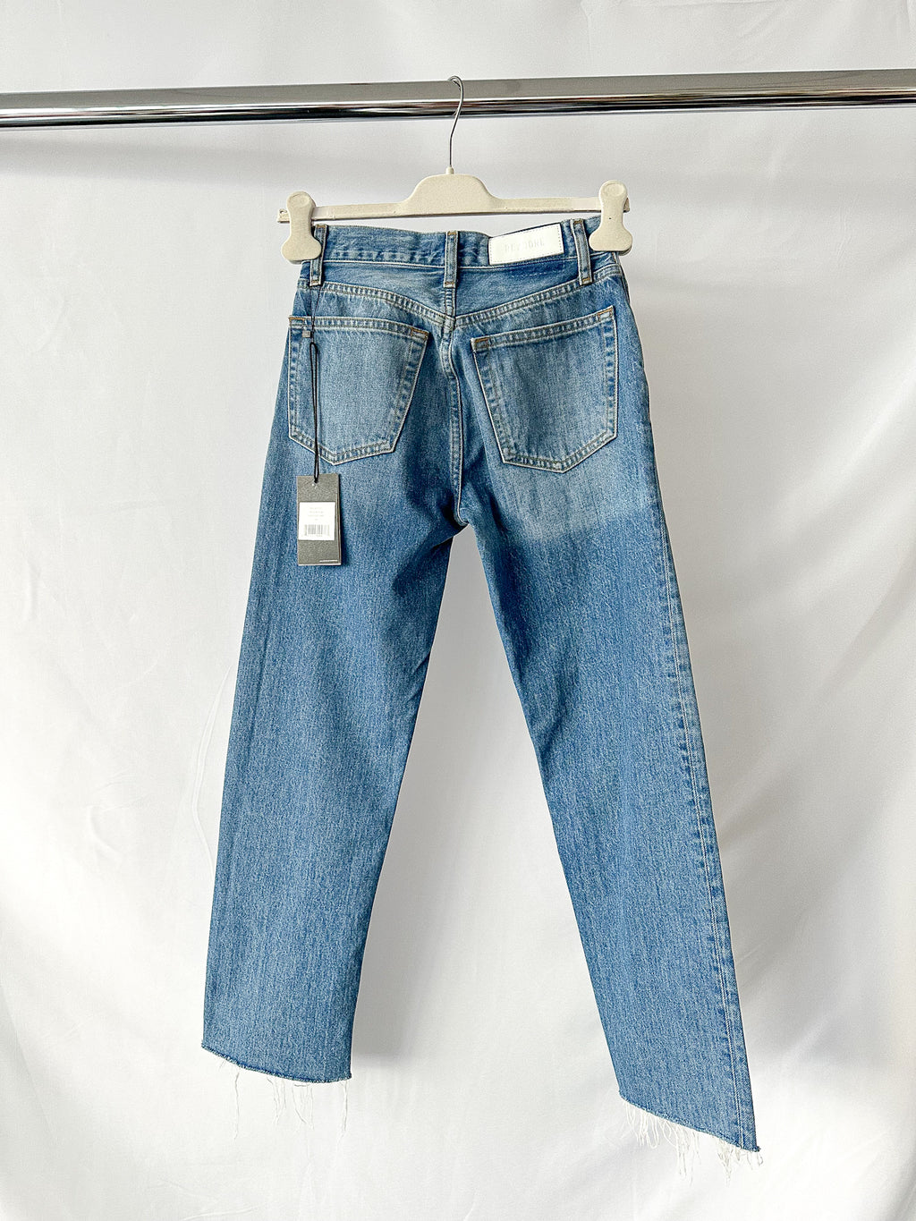 Re/Done Blue Denim '70s Stove Pipe Straight Jeans