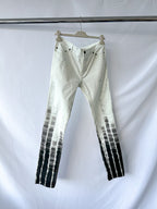 Ann Demeuleester Weiße Hose mit Streifendetail