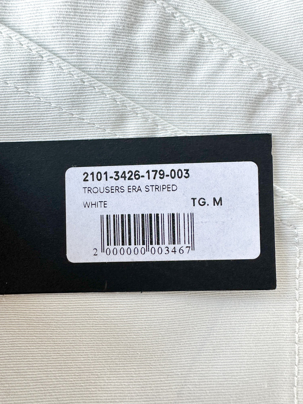 Ann Demeuleester Weiße Hose mit Streifendetail