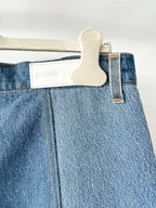 Re/Done Patchwork Denim Midi Skirt