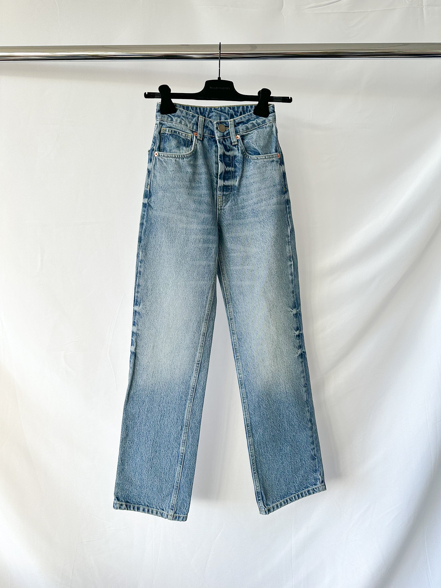 Raey Find Straight Leg Blue Jeans