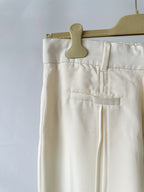 Casablanca White Wool Wide Leg Trousers