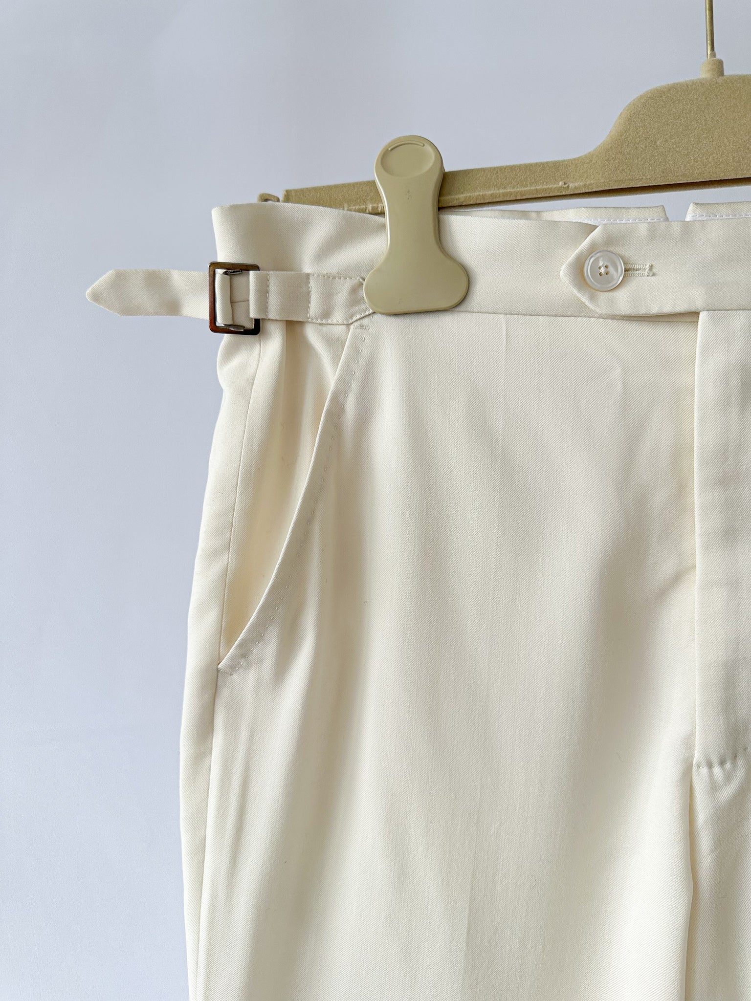 Husbands Ecru Wool Trousers Pants