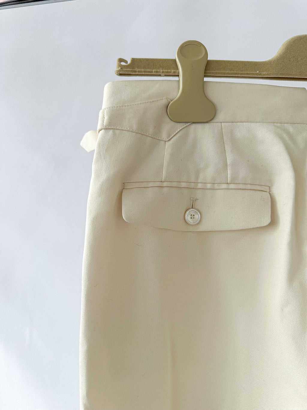 Husbands Ecru Wool Trousers Pants