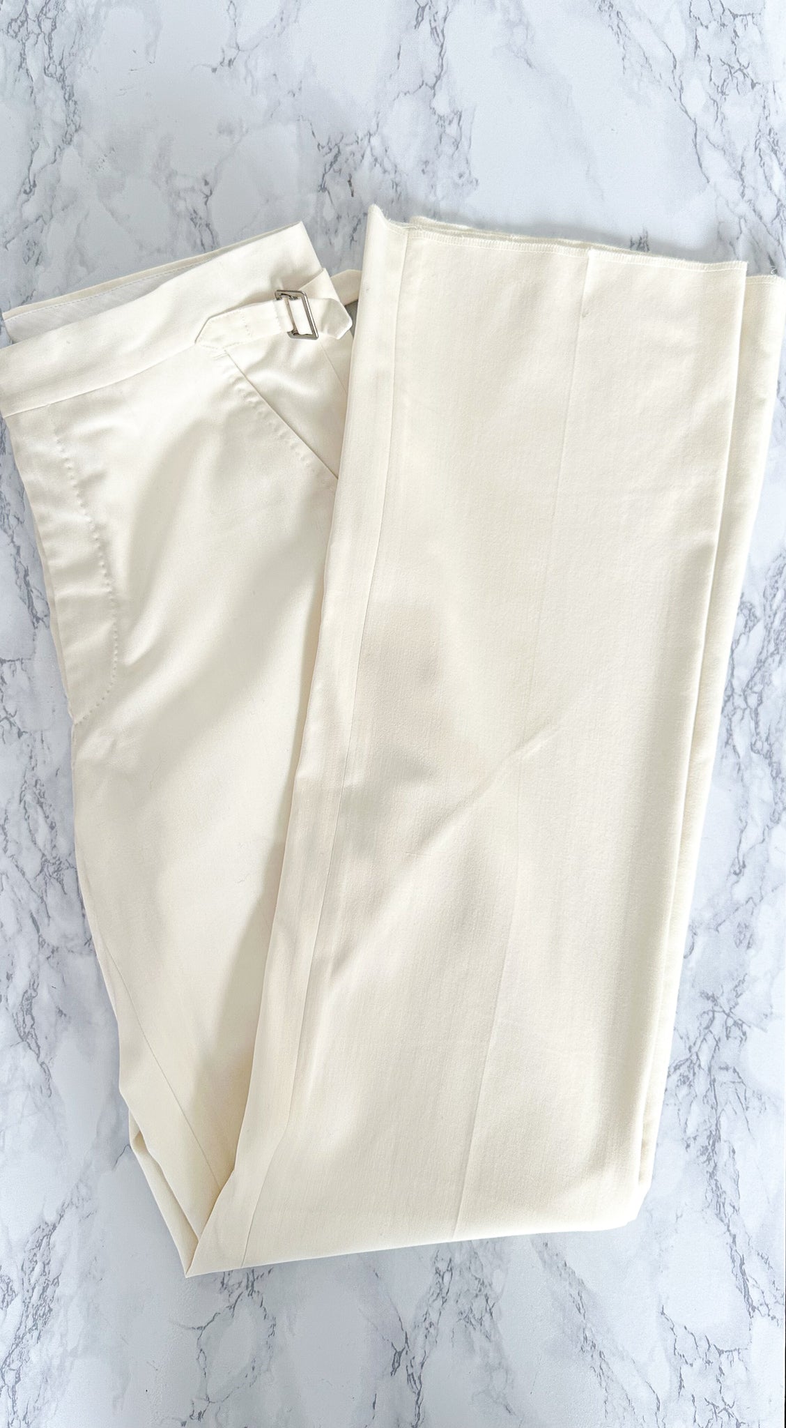 Husbands Ecru Wool Trousers Pants