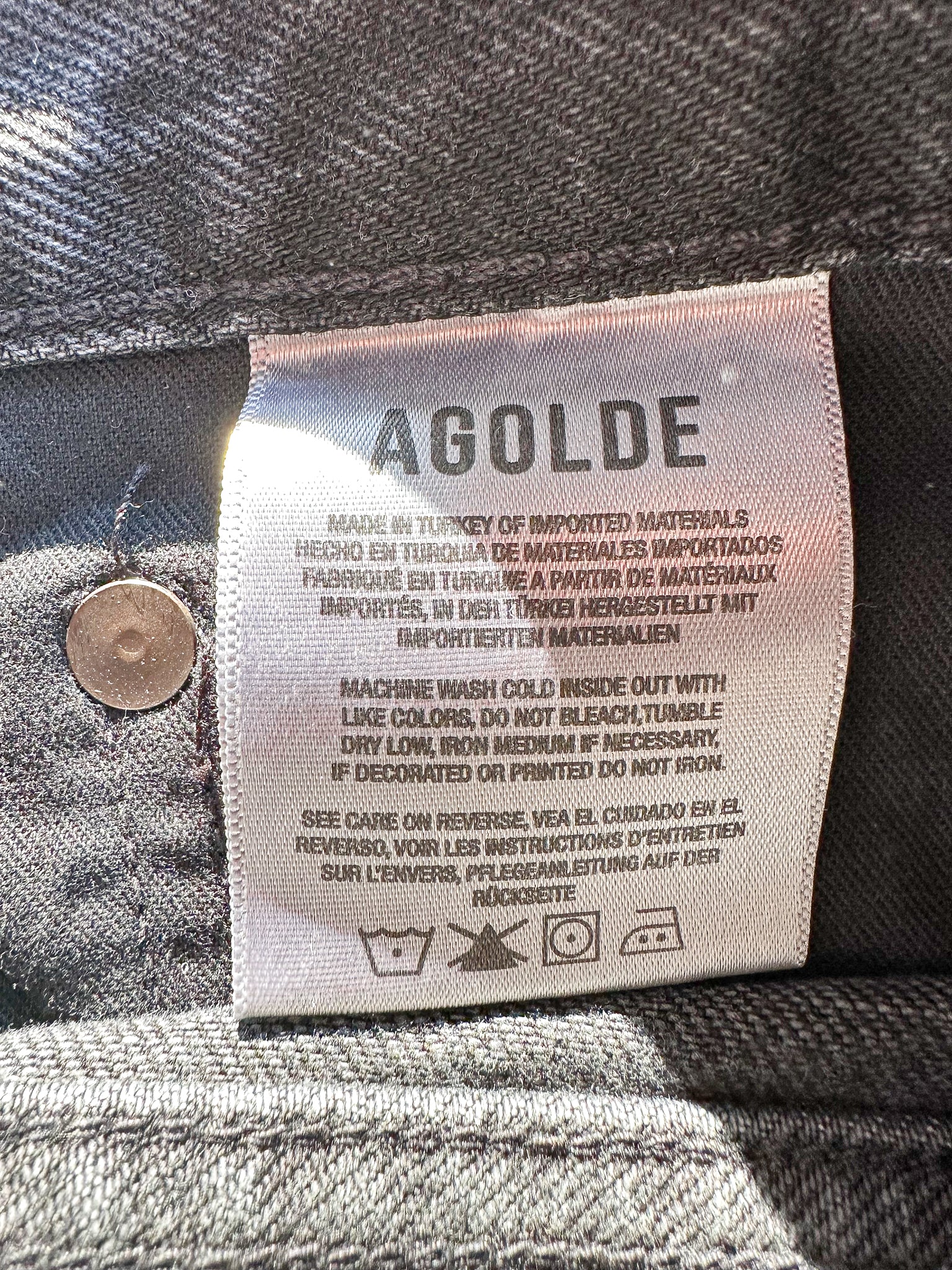 Agolde Black Skate Black Shorts