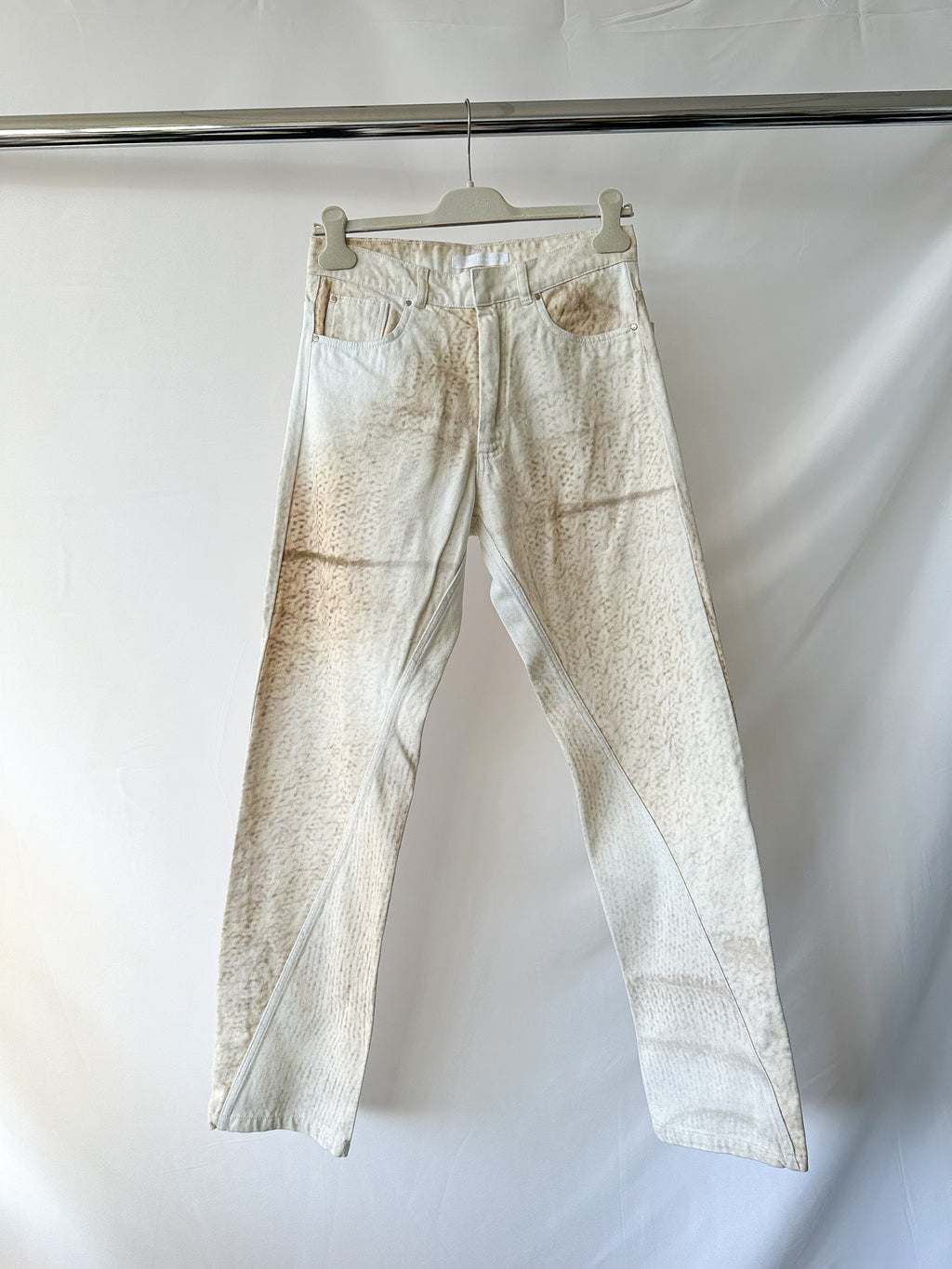 Bianca Saunders Beige Wrangler Edition Knit Where Jeans