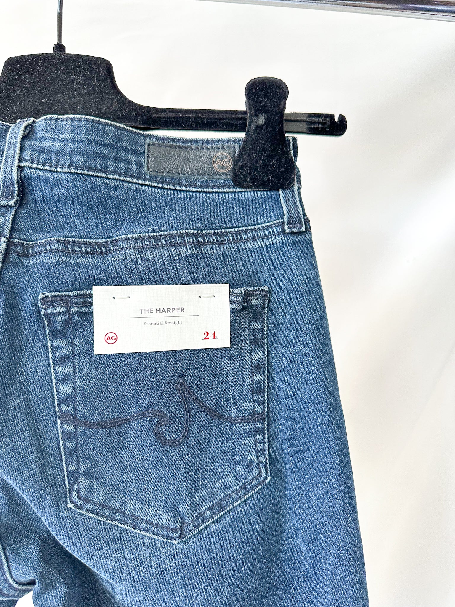 AG Jeans The Harper Blue Essential Straight Jeans