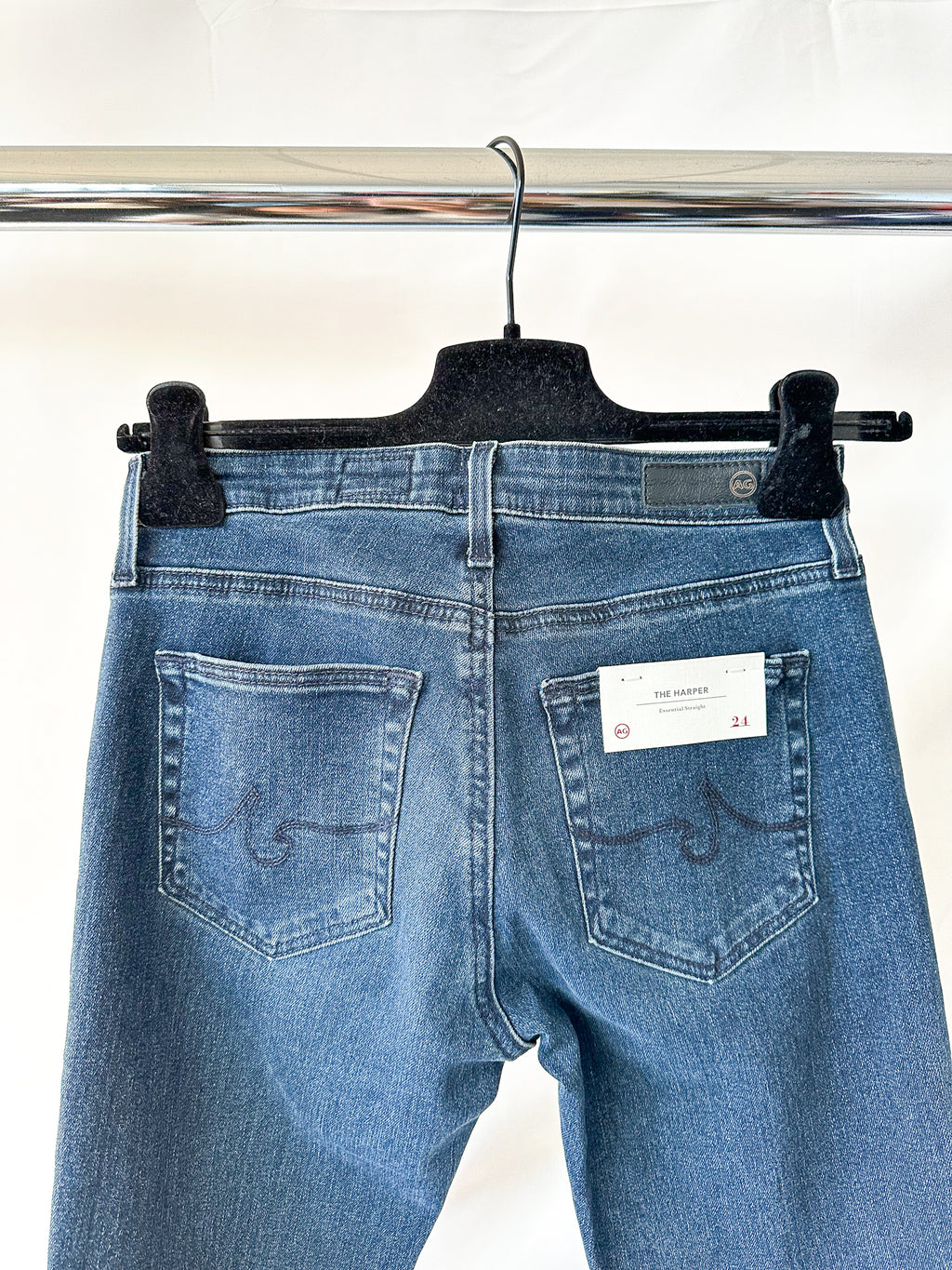 AG Jeans The Harper Blue Essential Straight Jeans