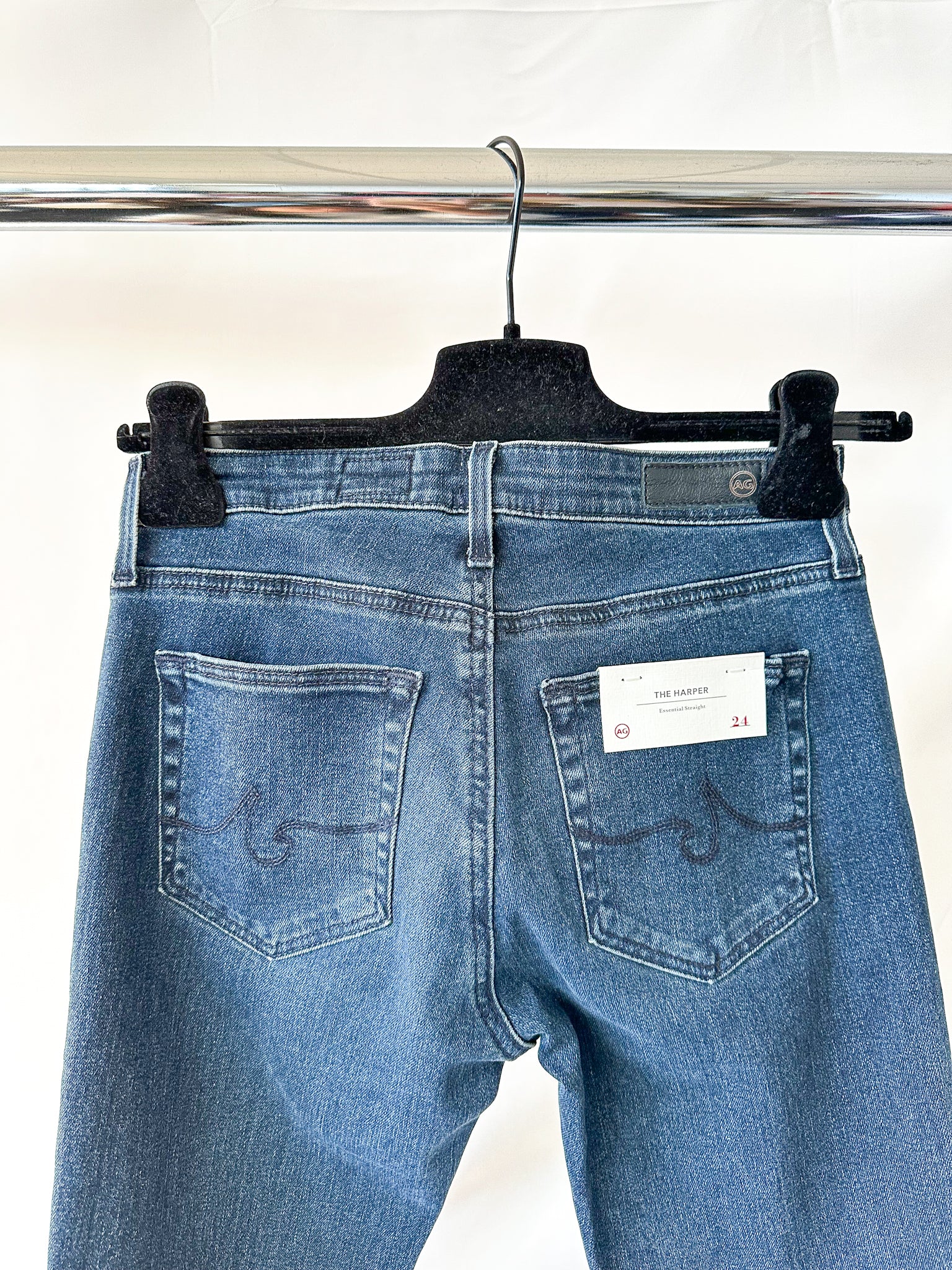 AG Jeans The Harper Blue Essential Straight Jeans