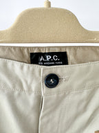 APC Paris Chino Stone Beige Trousers Pants