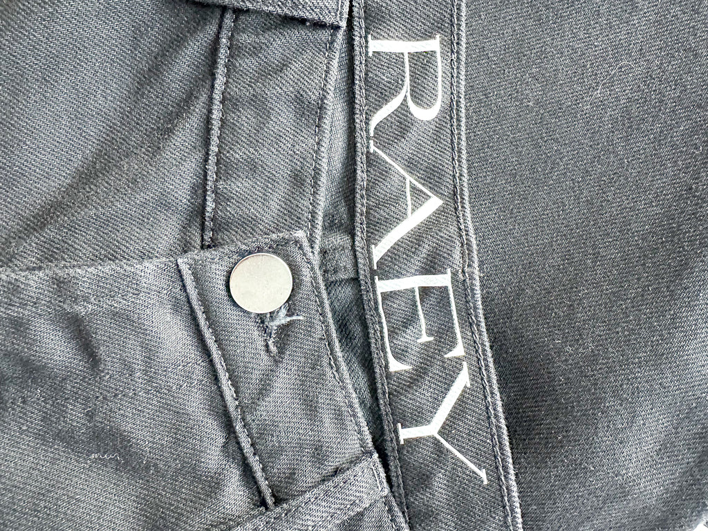 Raey Black Denim Boyfriend Straight Leg Dad Jeans