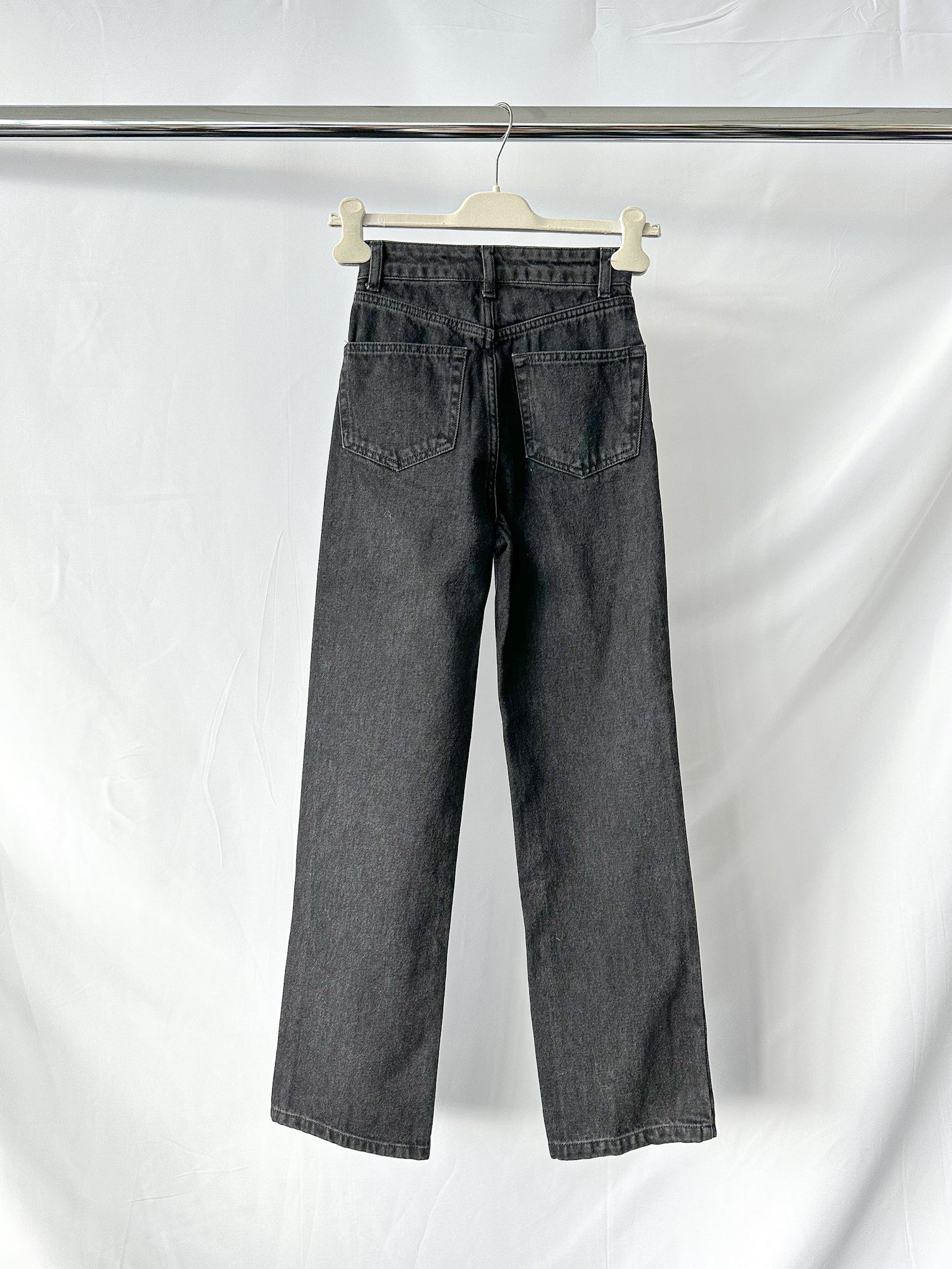 Raey Black Find Straight Leg Denim Jeans