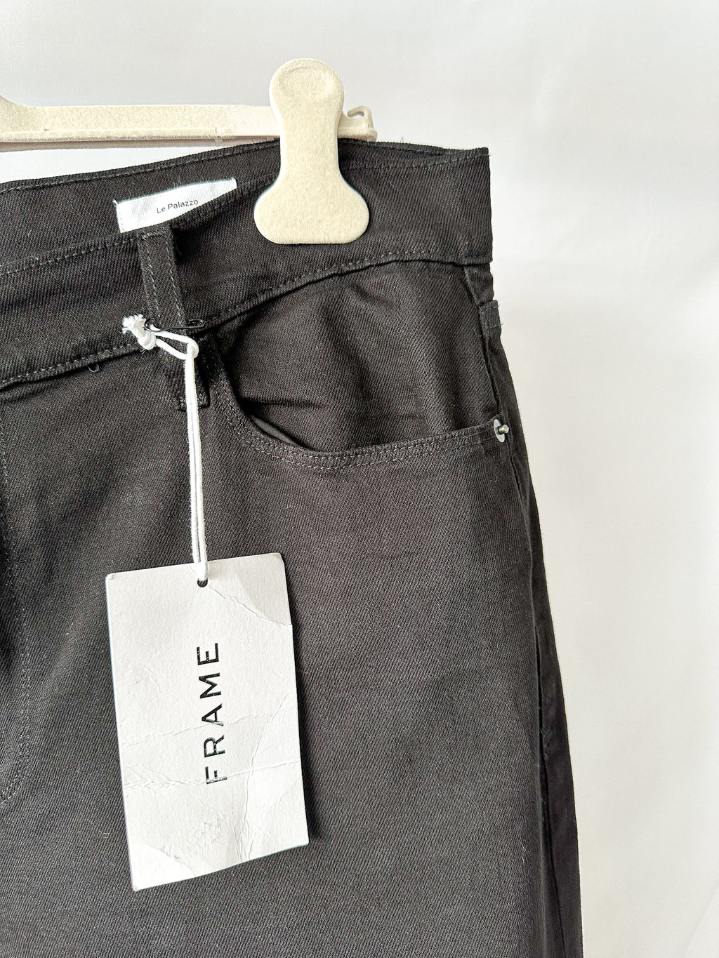 FRAME Black Le Palazzo Wide Leg Denim Jeans