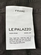 FRAME Black Le Palazzo Wide Leg Denim Jeans