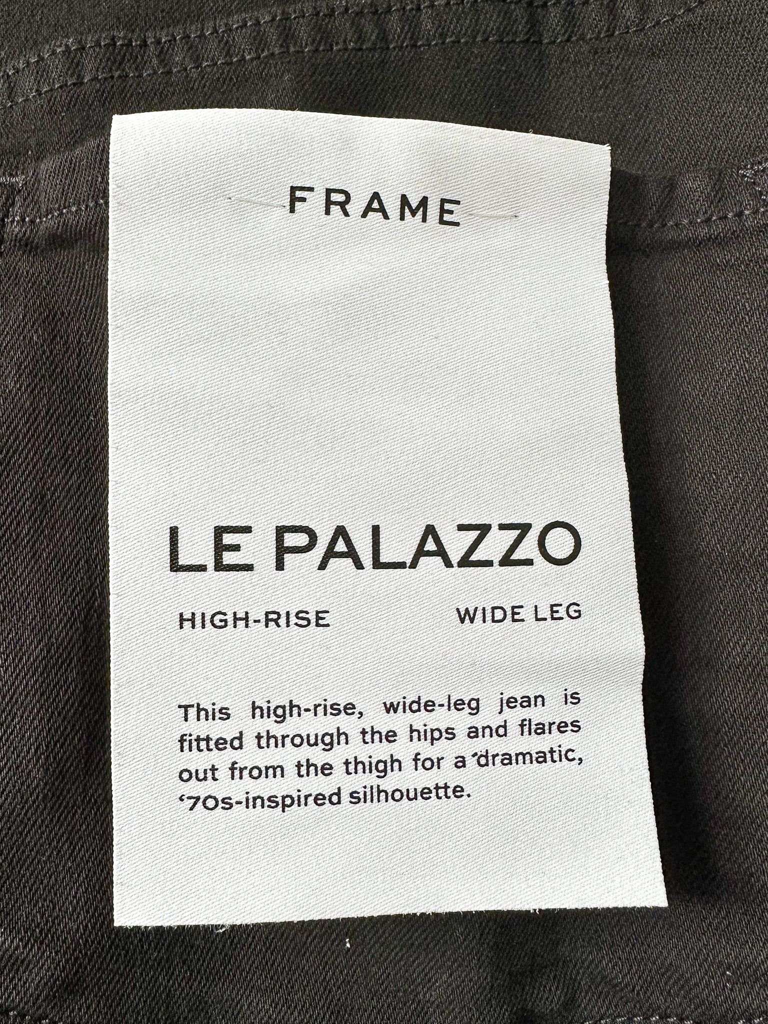 FRAME Black Le Palazzo Wide Leg Denim Jeans