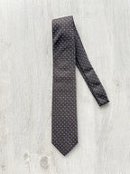 Drake's Brown Woven Square Design Tie