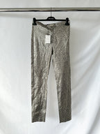 Isabel Marant Leopard Print Etienne Metallic Skinny Lambskin Leather Trousers