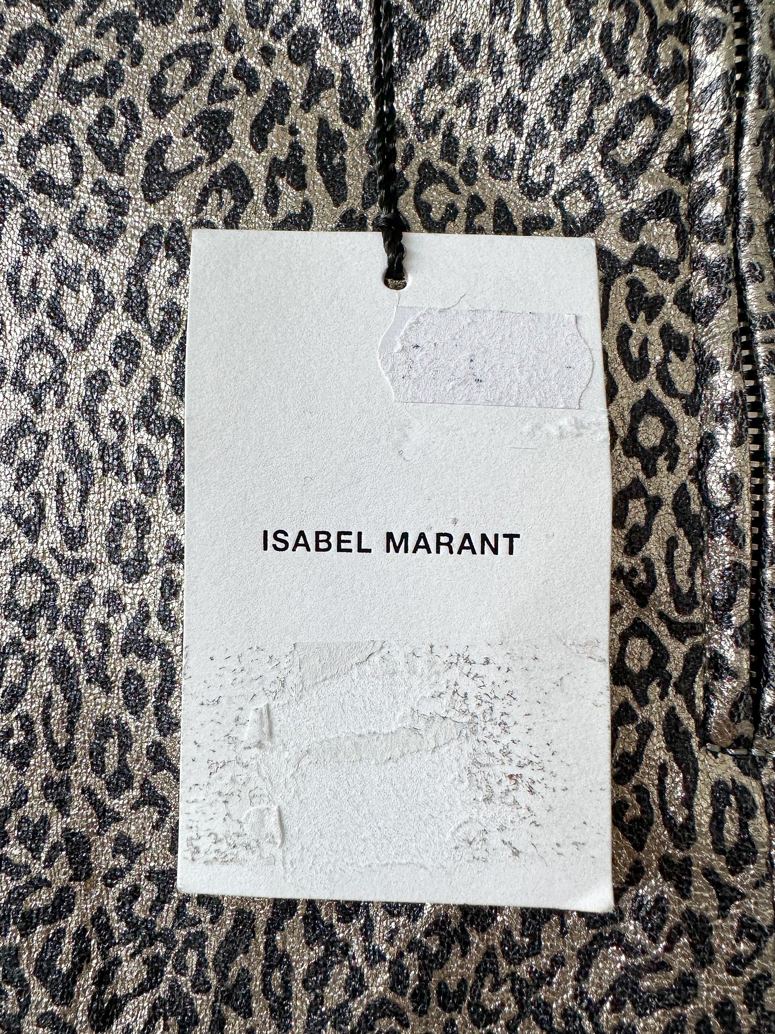 Isabel Marant Leopard Print Etienne Metallic Skinny Lambskin Leather Trousers