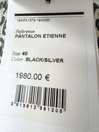 Isabel Marant Leopard Print Etienne Metallic Skinny Lambskin Leather Trousers