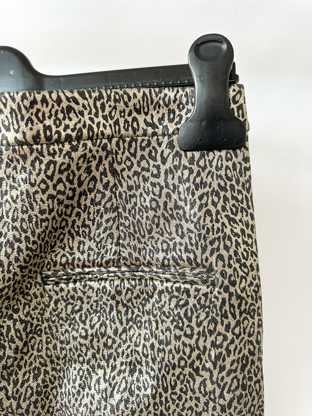 Isabel Marant Leopard Print Etienne Metallic Skinny Lambskin Leather Trousers