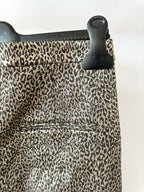 Isabel Marant Leopard Print Etienne Metallic Skinny Lambskin Leather Trousers