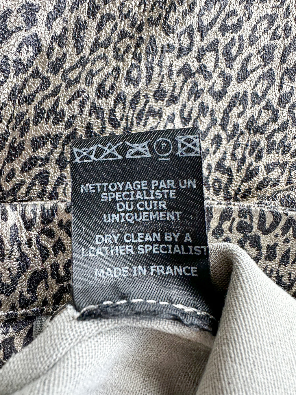 Isabel Marant Leopard Print Etienne Metallic Skinny Lambskin Leather Trousers