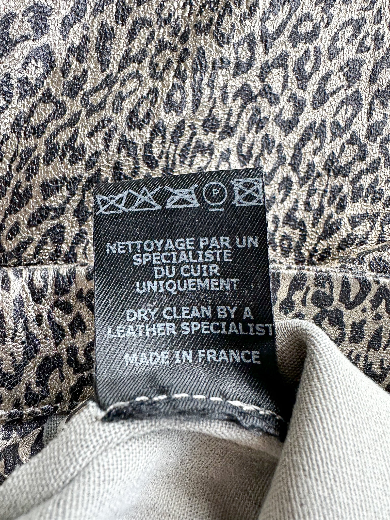 Isabel Marant Leopard Print Etienne Metallic Skinny Lambskin Leather Trousers