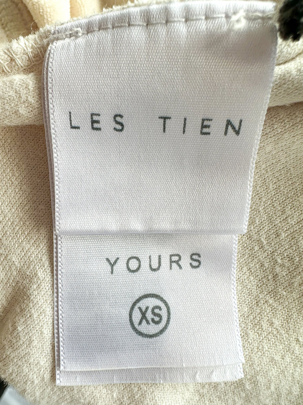 Les Tien Cream Velour Cotton Blend Track Bottoms Sweatpants