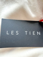 Les Tien Cream Velour Cotton Blend Track Bottoms Sweatpants