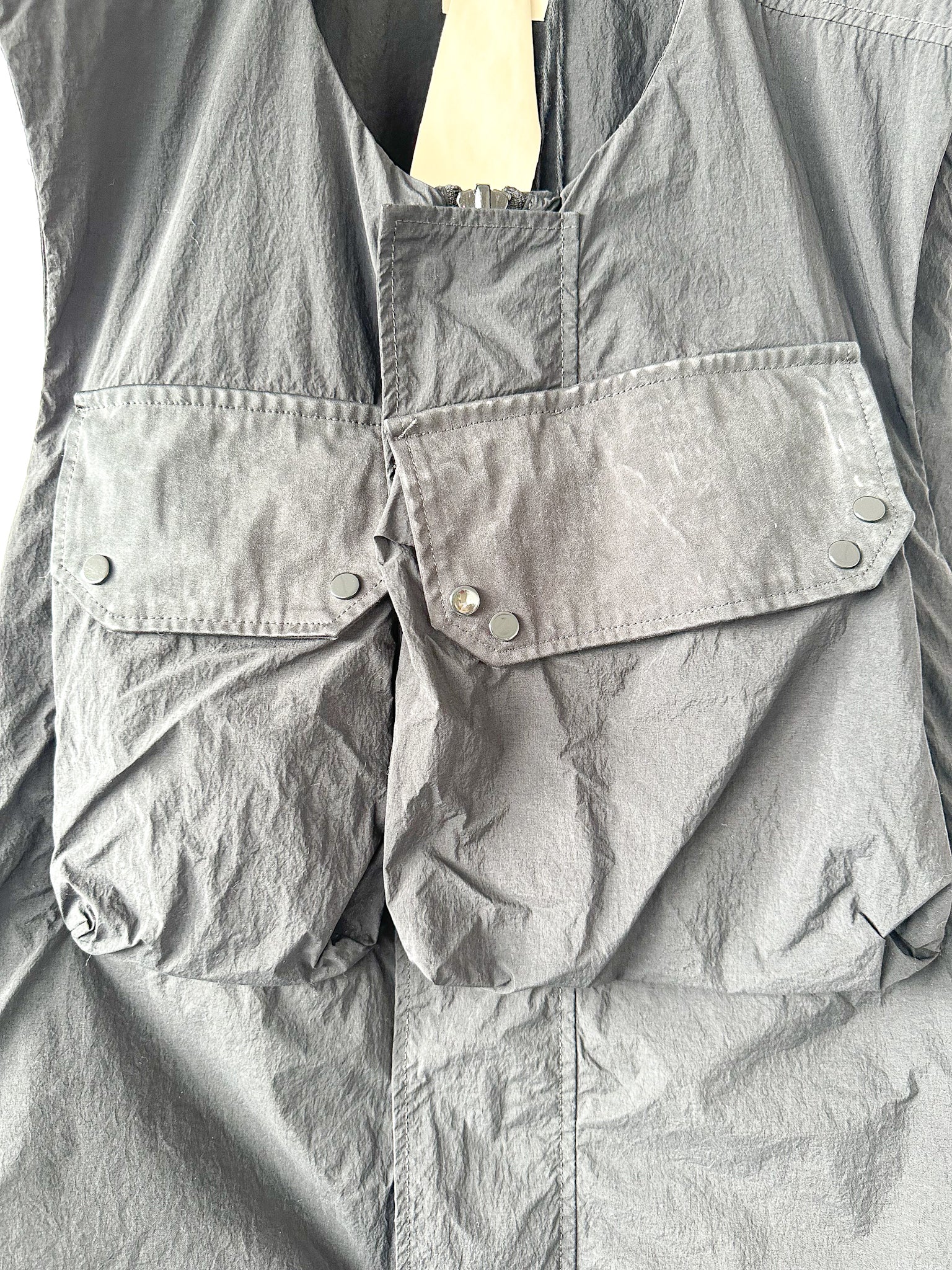 Ten C Mid Layer Vest In Black